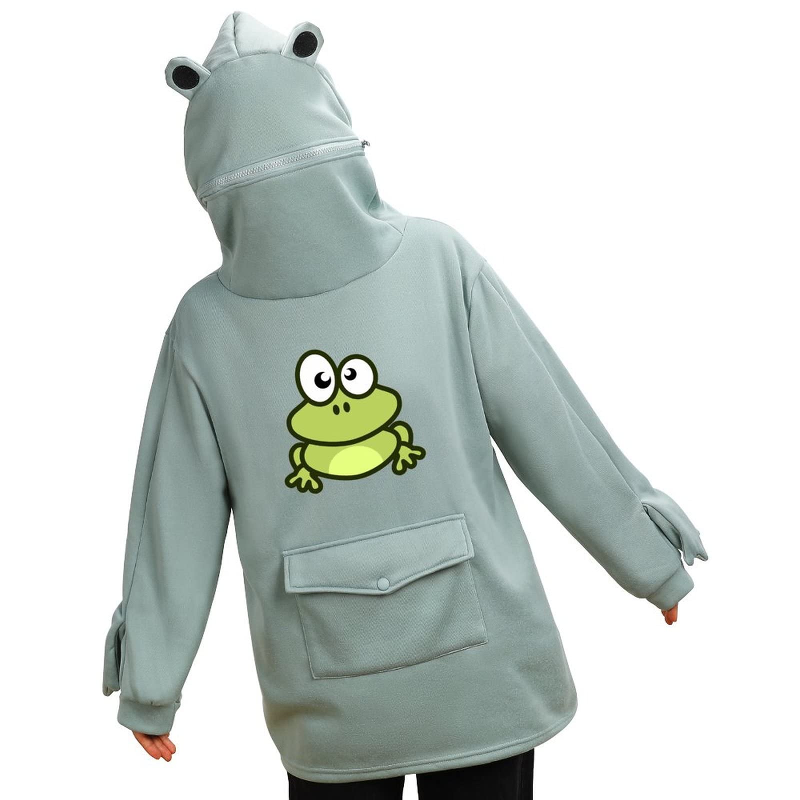 Amazon Co Jp 萌え カエル パーカー レディース かわいい カエル 長袖 トレーナー キュート アニマル型 韓国ファッション 萌え トップス ゆったり スウェット カジュアル フード付き プルオーバー キュート 普段着 お出かけ スポーツ 服 ファッション小物