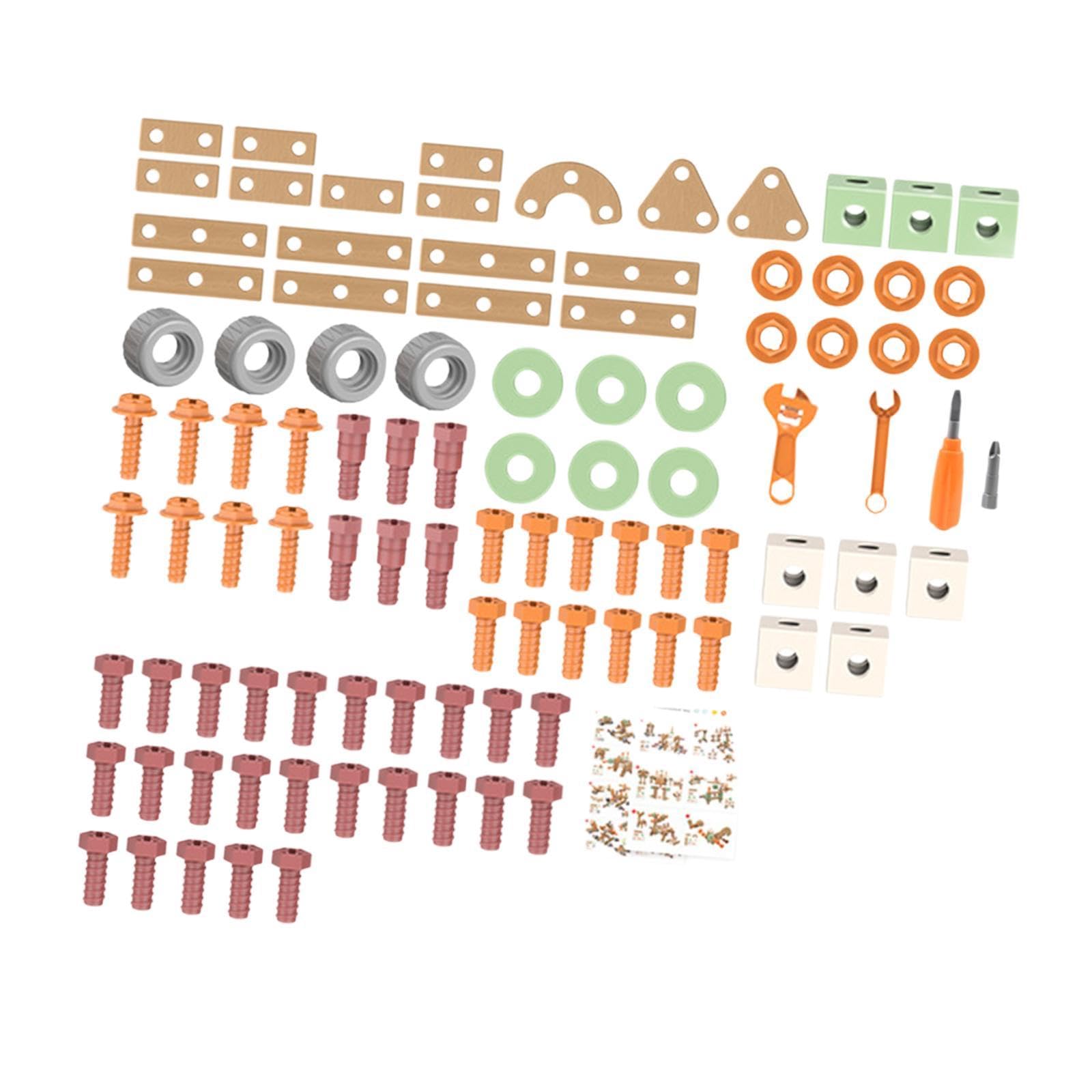 Kit de Herramientas para niños, Juego de construcción, Juguetes educativos para el Desarrollo Infantil, 100 Uds.