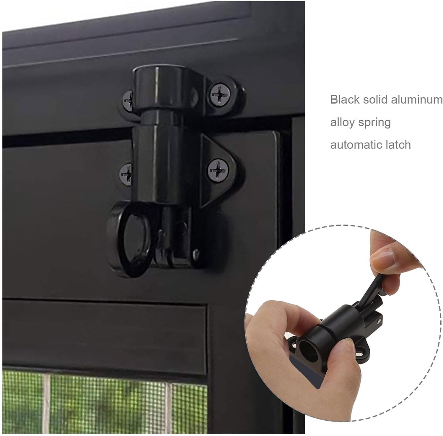 Door Latch, Spring Lock, Automatic Door Latch, Bounce Door Bolt, Spring Bounce Door Screw, with Screws - Image 4
