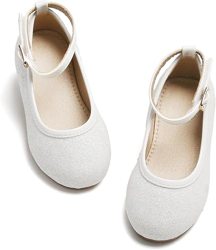 Otter MOMO Zapatos planos tipo bailarina Mary Jane para niñas pequeñas, sin cordones, para fiestas escolares