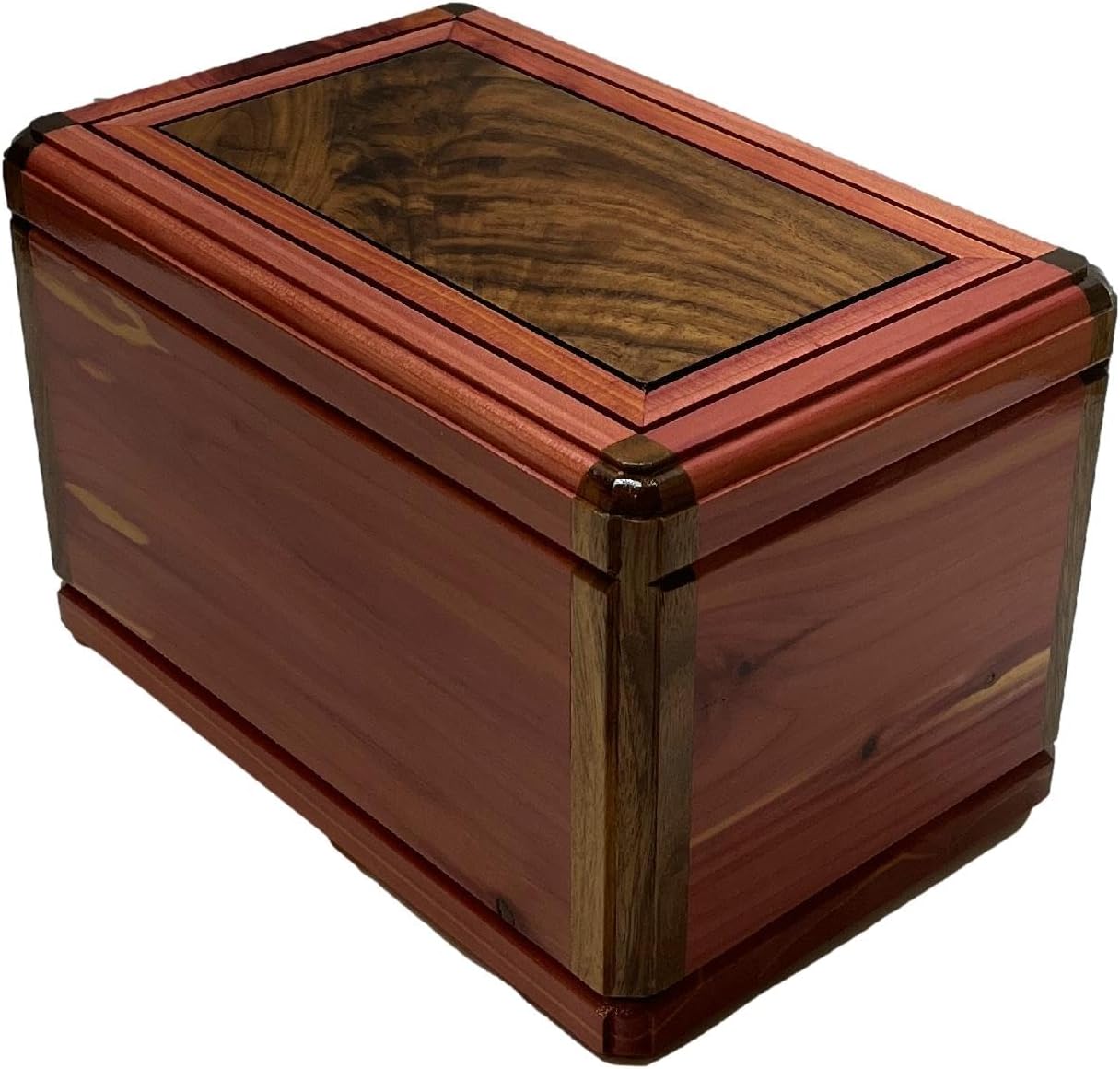 Personalized Adult Cremation Urn - Custom Name Wooden Cedar & Walnut Wood Memorial Box Cremation for Funeral-Wooden Memorial Urn for Ashes - Image 2