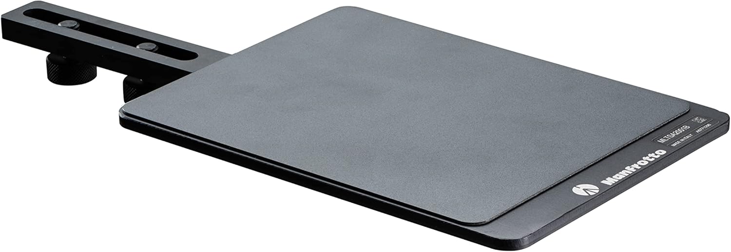 Manfrotto TetherGear Mouse Deck, PC Holder Accessory, External Mouse Pad for Lightweight Aluminium Laptop Holder, Left-Hand Or Right-Hand Configuration, 32 cm x 15 cm, MLTSA2001B
