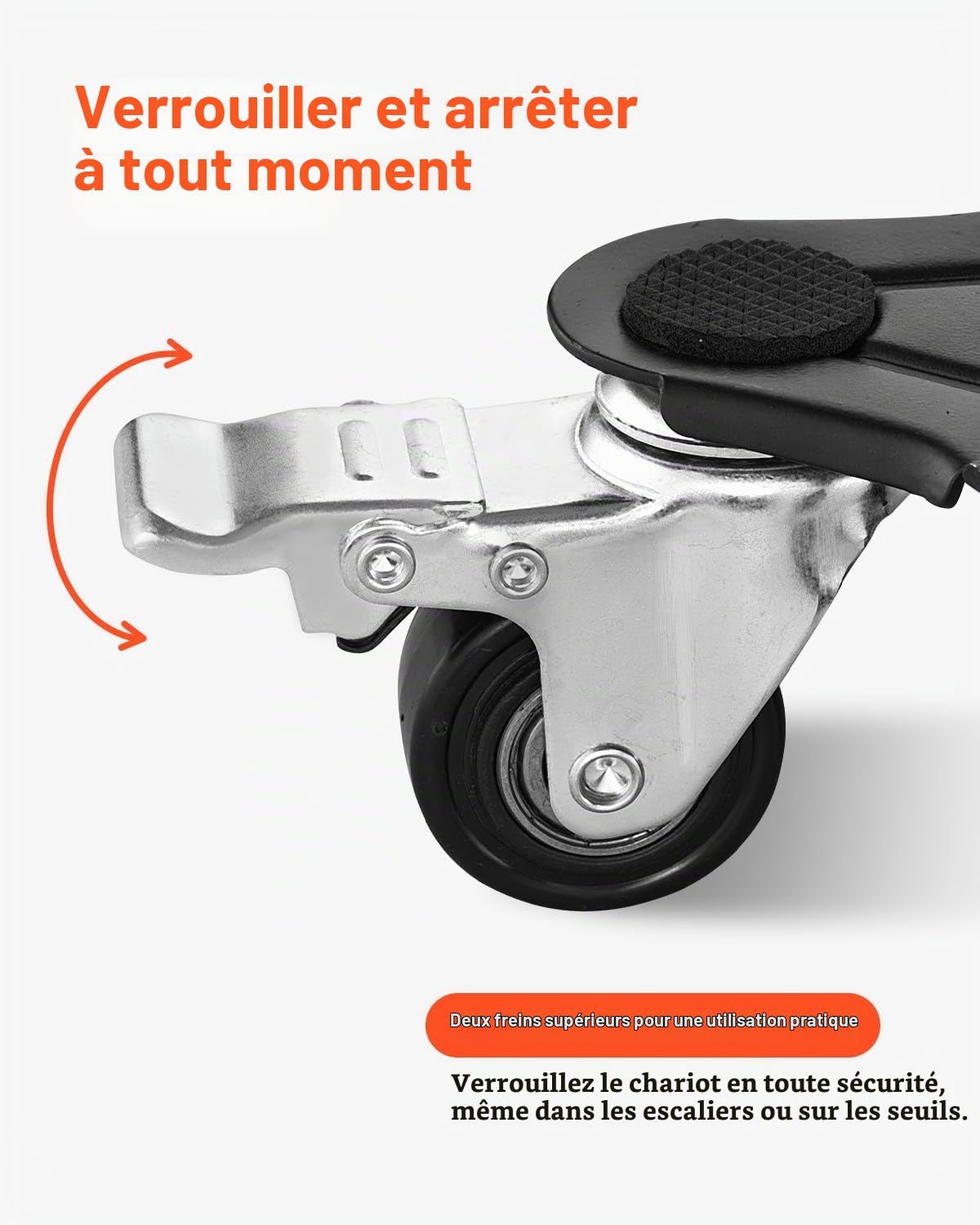 VEVOR Chariot de Déménagement 4PCS Déplace Meubles Lourds Capacité Charge 544 kg 5 Roues Rotatives 360° Plateau Roulant Manutention Déménageur Acier Carbone pour Meuble Réfrigérateur Canapé Armoire
