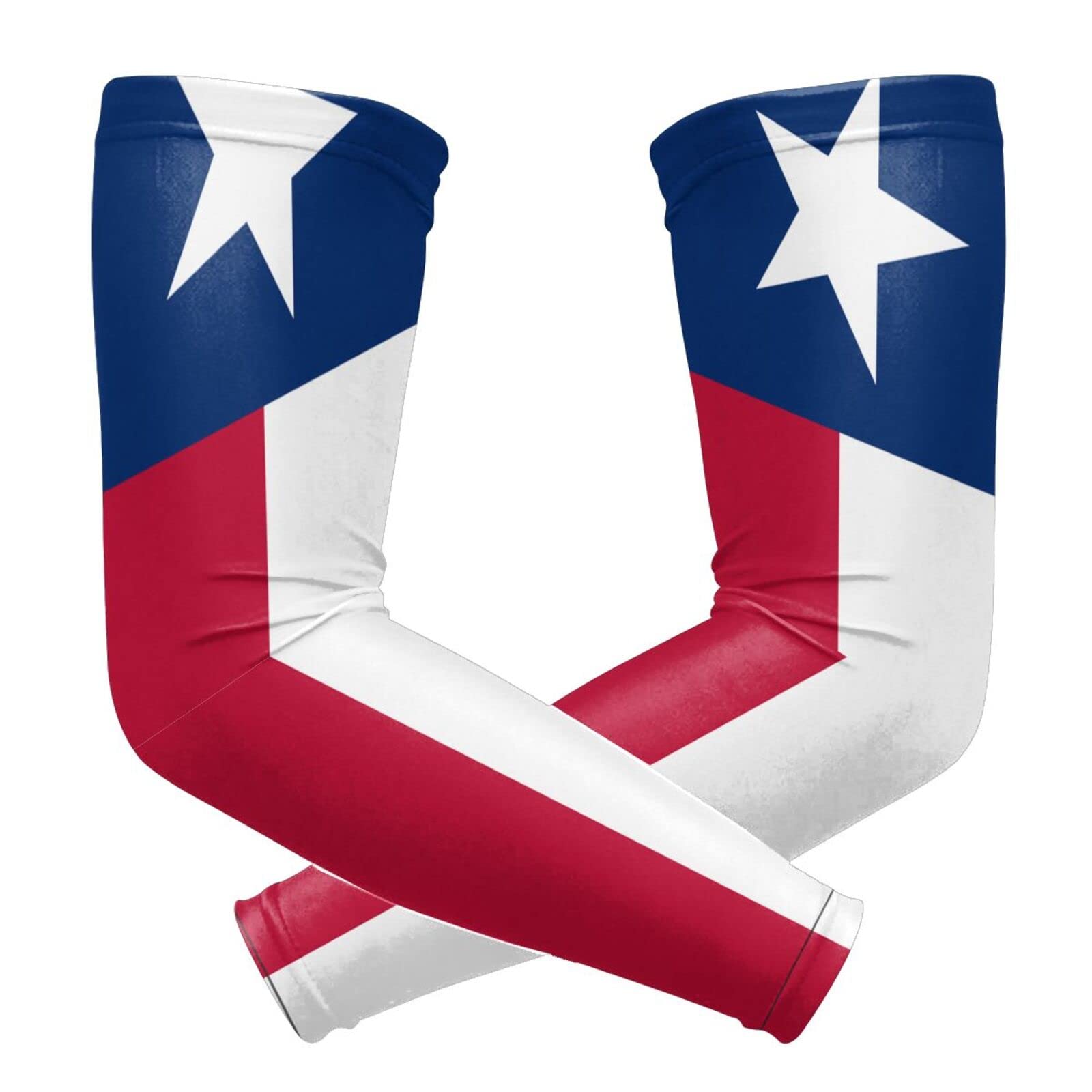 ZGXJJPP Texas Flag Arm Sleeves for Men and Women, Sleeves to Cover Arms for Men and Women