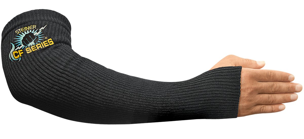 Steiner 1364K-18 CF-Series Sleeves, Black Double Ply Knit Carbonized Fiber, 18-Inch