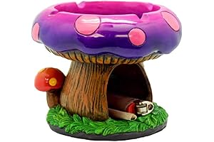 Enchanting Anime Ashtray: Fantastical Mushroom House Sanctuary