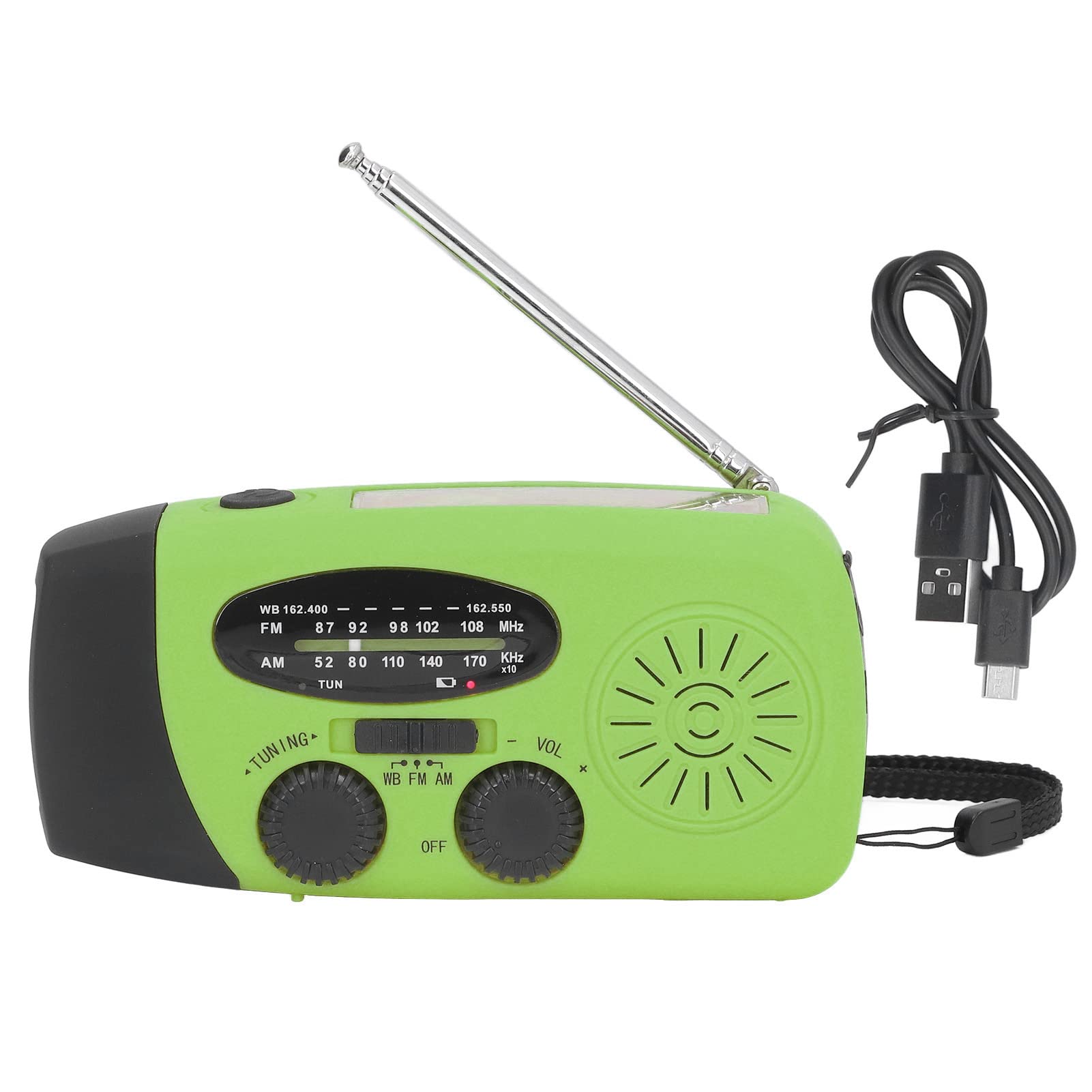 RadiVive Radio Solaire Manivelle Urgence - Radio Portable LED Torche Pour Camping Et Extérieur