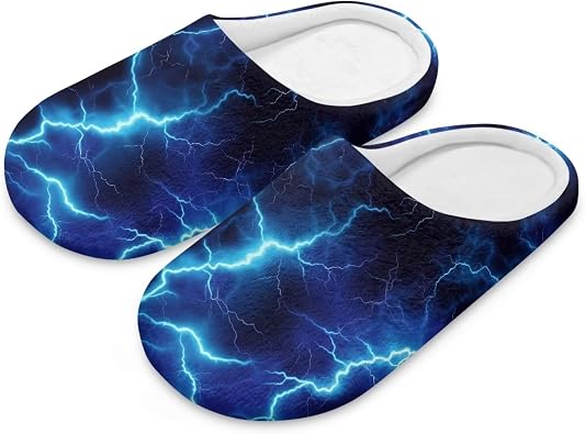 Mens Warm Soft House Shoes Fuzzy Slippers with Non-Skid Sole Indoor Outdoor Slipper Fuzzy Footwear for Women
