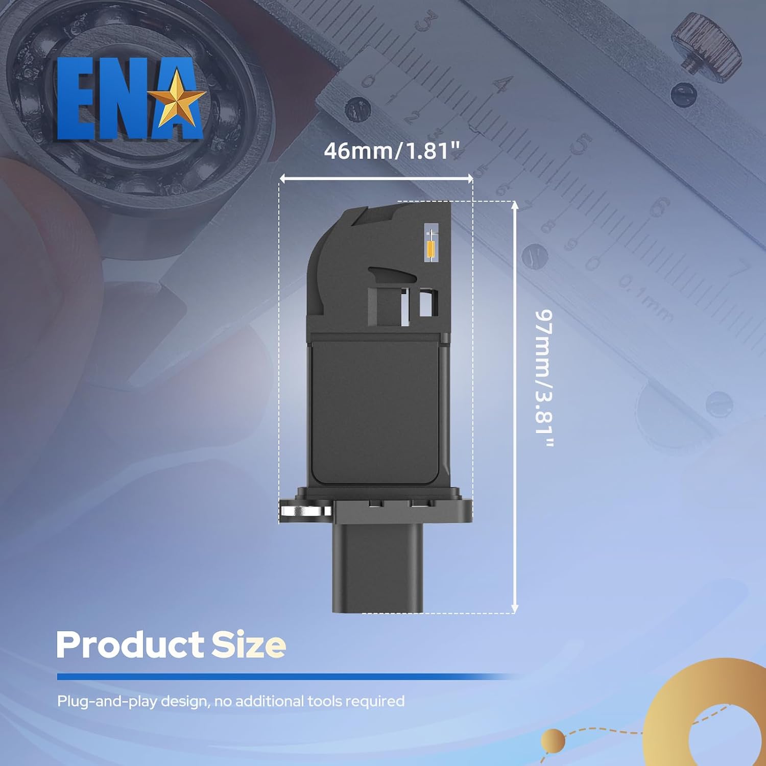 ENA Mass Air Flow Sensor Meter MAF Compatible with Ford F150 F250 F350 F450 F550 Super Duty Navigator MKS 2010 2011 2012 2013 2014 2015 2016 2017 2018 2019 2020 Replacement for BR3112B579AA MAF0112