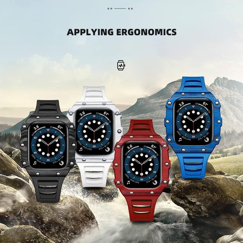 zedevb modification mod kit carbon fiber for apple watch band case 8 7 6 5 4 40mm 41mm 44mm 45mm strap frame straps replacement ceramics