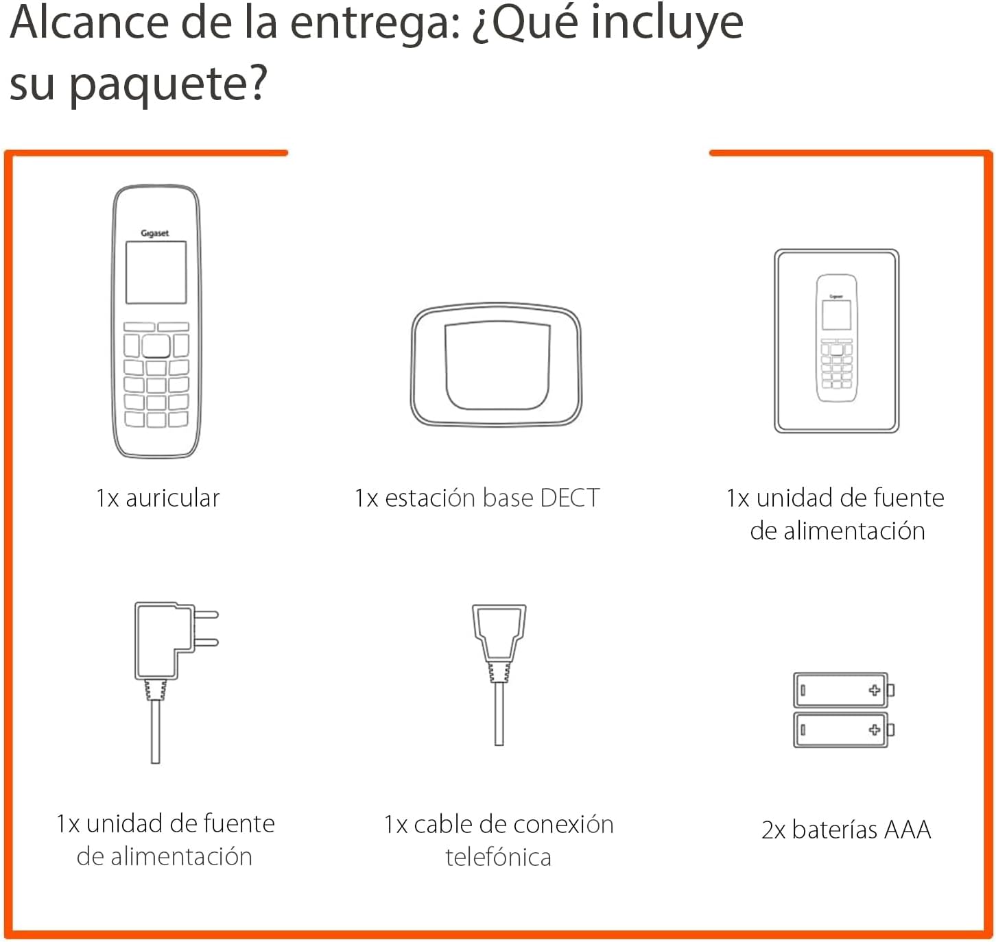 Gigaset A170 Package Contents