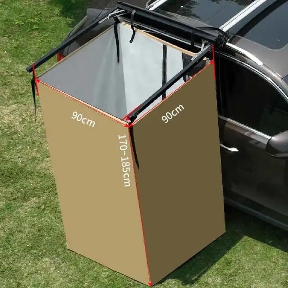 de para ducha Plegable 180x100cm Impermeable de para ducha(Black)