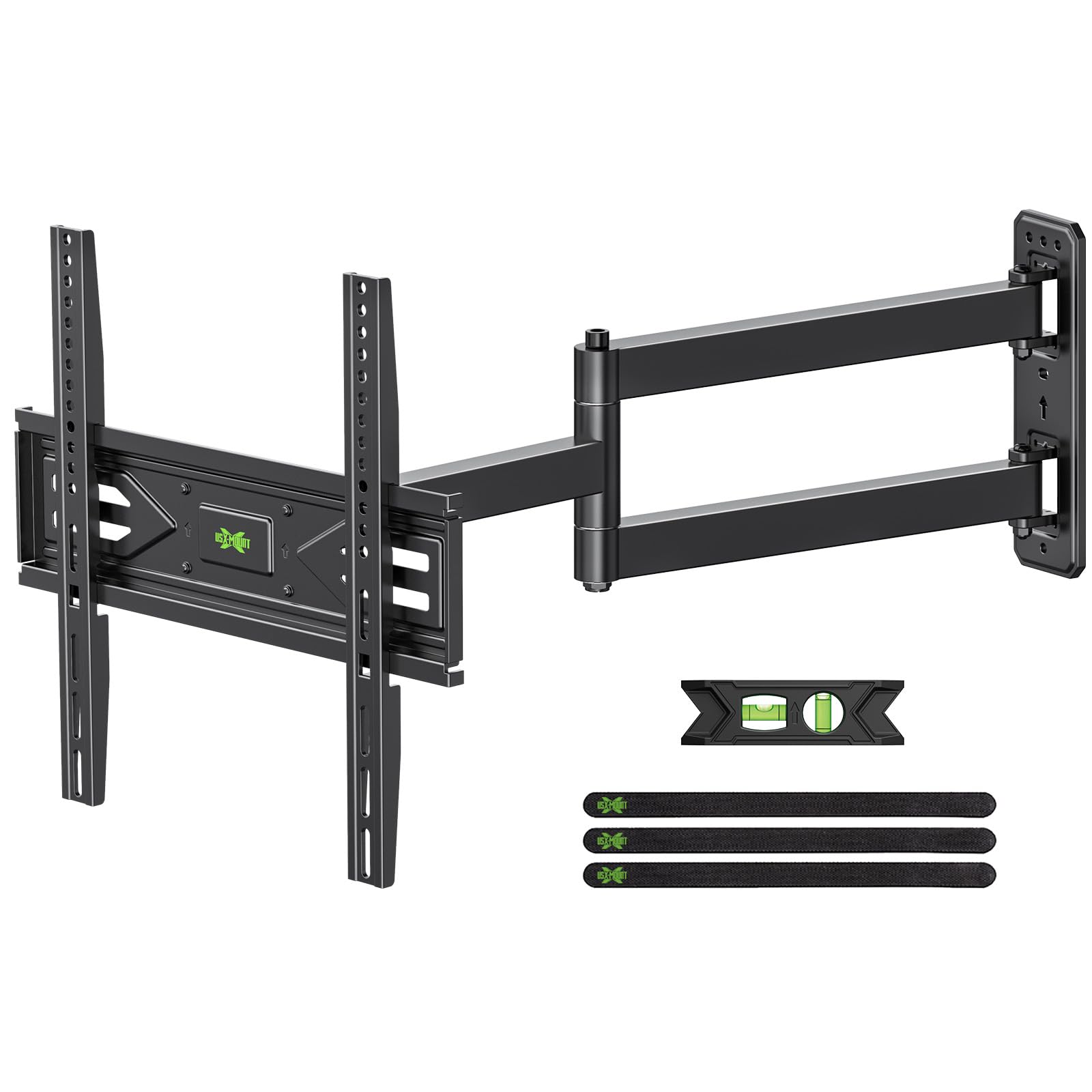 USX MOUNT Corner TV Wall Mount with 31.22" Long Arm for 26-65 Inch TVs up to 80 lbs, Full Motion TV Wall Mount Bracket with Swivel and Tilt, Max VESA 400x400mm fit Most 32 40 42 43 50 55 60 65 TVs