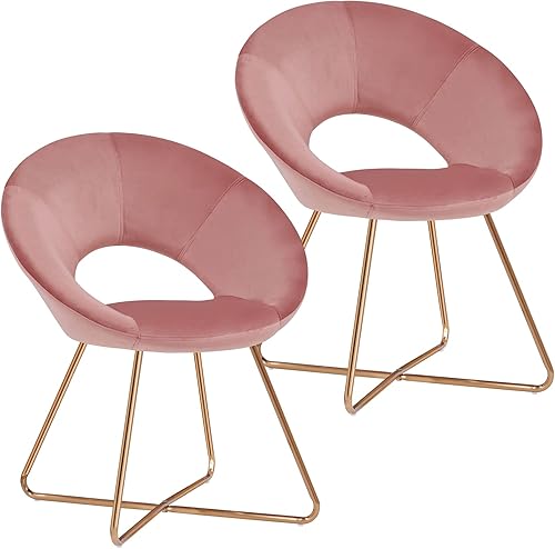 DUHOME Sillas modernas de terciopelo con acento de comedor, sofá individual, cómoda silla tapizada, muebles de sala de estar, sillas de descanso de