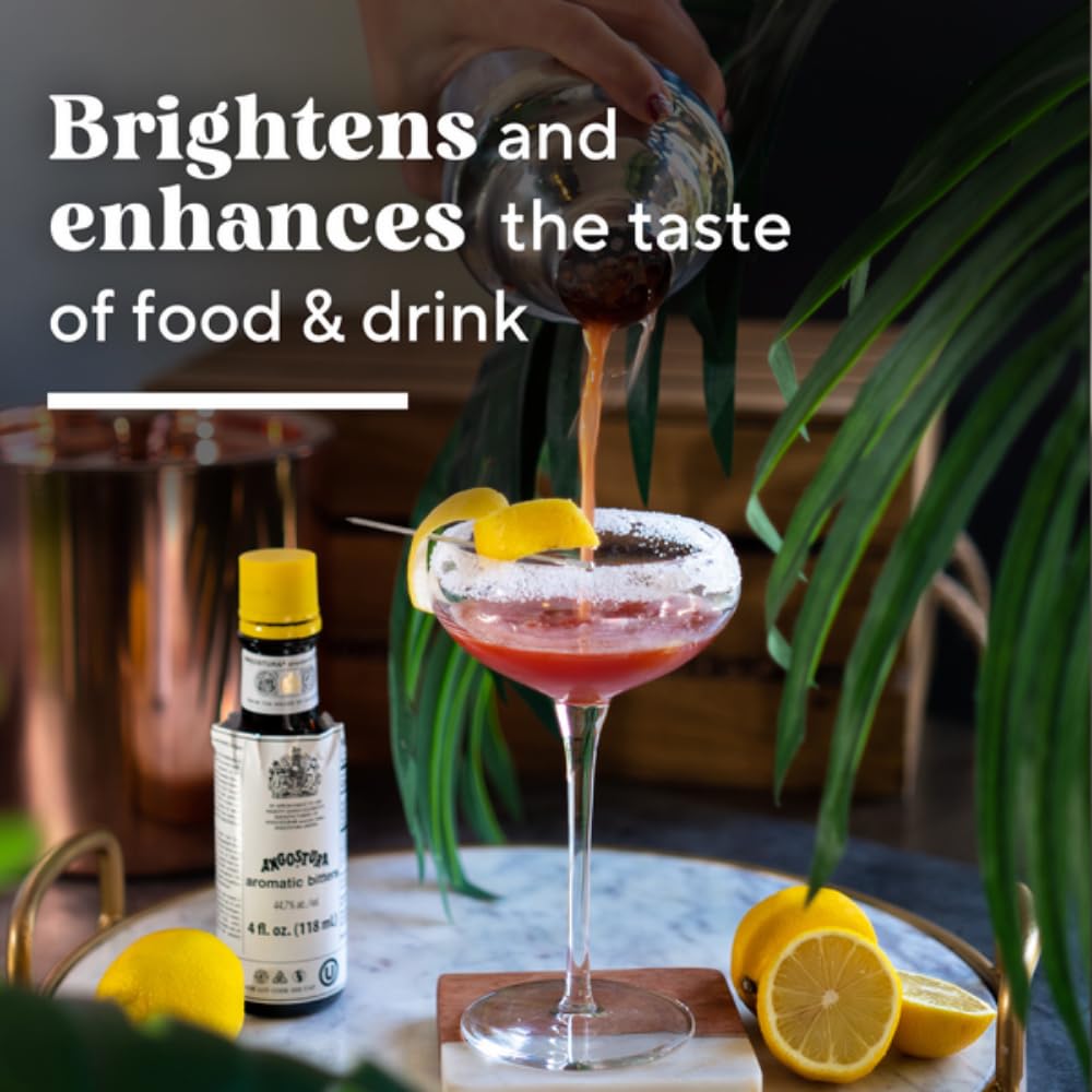 Angostura Aromatic Bitters - 200 ml - 44.7% Vol - Bitter Concentrado de Hierbas y Especias - Producto Original Desde 1824 - Ideal para Cocteles y Vermut - Hecho en el Caribe