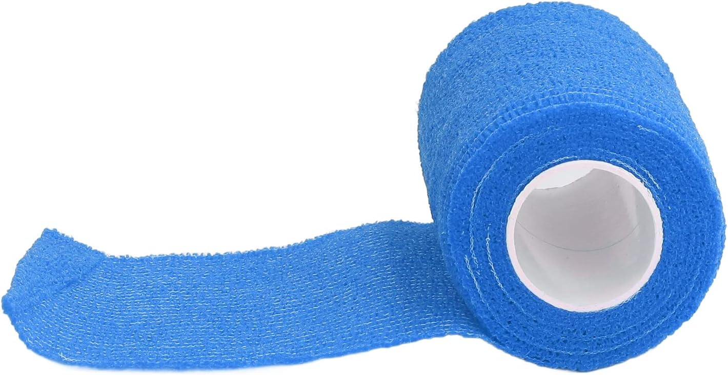 12PCS Self Adhesive Bandage, Natural Latex Elastic Self Adhesive Wrap, Bandage Wrap for Cows,Dogs, Horses, Cats and Other Pets(Blue)