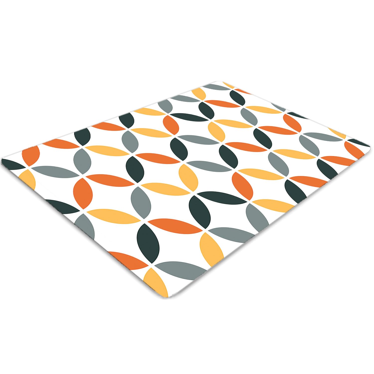 Protège-tapis de chaise 100x70 cm en PVC antidérapant et imperméable motif cercles