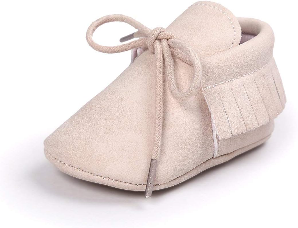 Baby Boys Girls Moccasins Sneakers Soft Sole Tassels Prewalker Anti-Slip Shoes