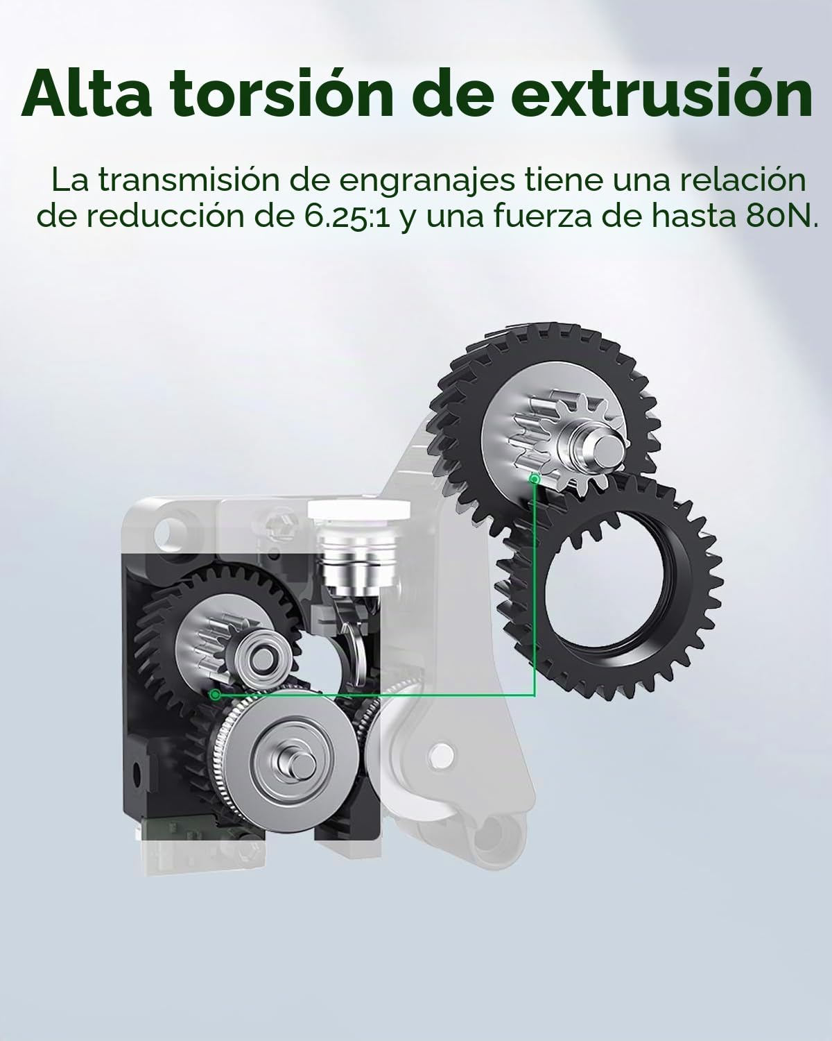 Creality Official Kit de Extrusor de CFC para serie K1, Kit de Accesorios de Actualización, Sensor de Rotura de Filamento y Cortador Integrados, Engranajes Dobles para una Alimentación Suave