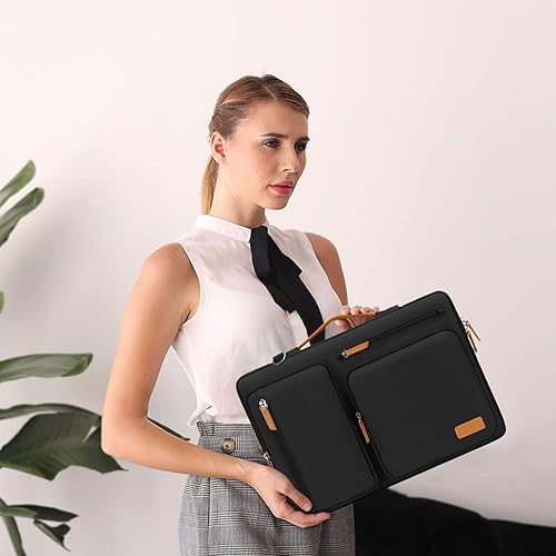 Miniatura 6 de MOSISO Bolsa de hombro protectora 360 para laptop, bolsa de computadora de 15 a 15.6 pulgadas compatible con MacBook Pro 16, HP, Dell, Lenovo, Asus,
