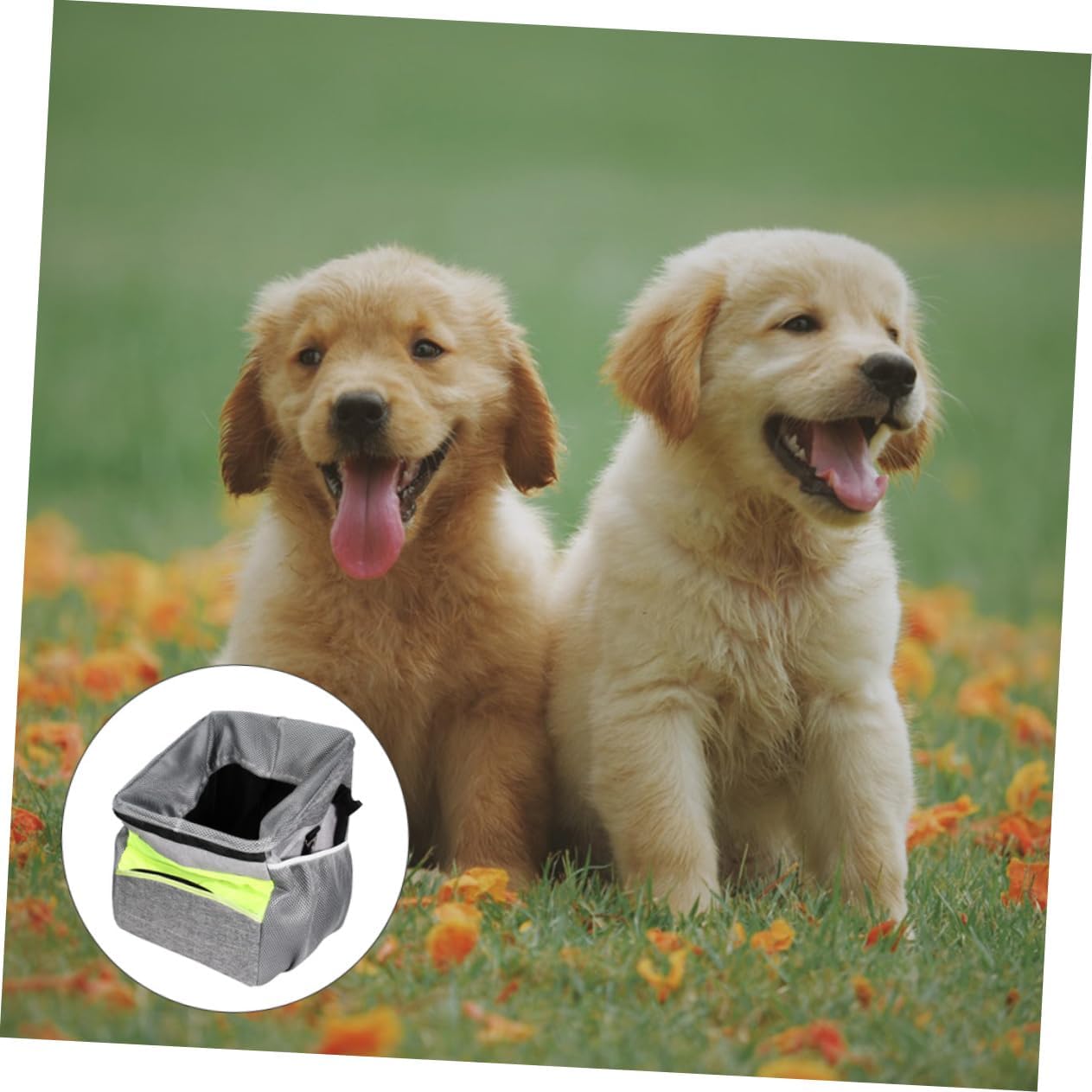 1Pc Collapsible Pet Bike Basket Detachable Oxford Cloth Dog Carrier for Comfortable to Fits Bikes Stylish Design