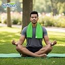 SOFTSPUN Microfiber Gym & Sports Towels for Men & Women 1 pcs Green 340 GSM 60X120 cms Fast Drying Super Absorbent Lightweight & Ultra-Compact Sweat Towels for Working Out Camping Hiking Travel. gallery image