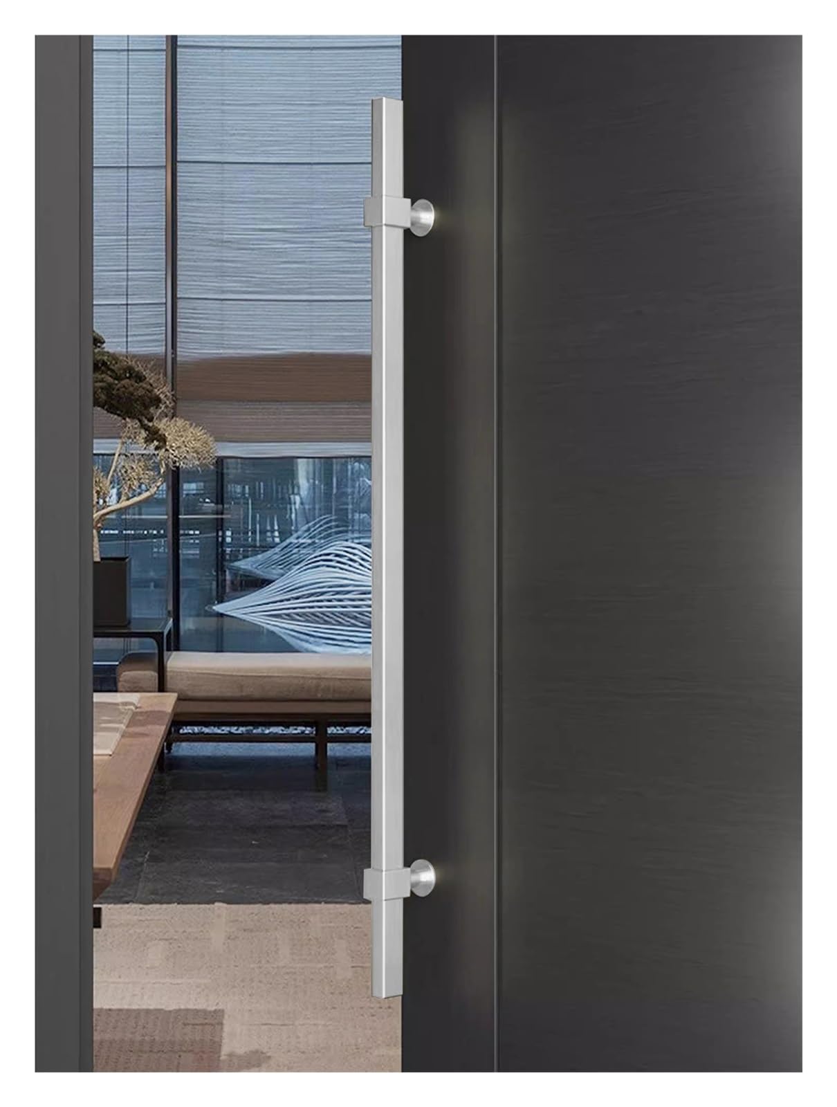 GBRJUYF Stainless Steel Pull Door Handles, Heavy-Duty Two-Sided Push Bar for Internal and External Doors, Ideal for Home and Commercial Use