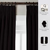 Vista 2 de Magic Drapes Cortina opaca plisada triple con aislamiento térmico para oscurecer la habitación, a prueba de derrames, lavable a máquina, paneles
