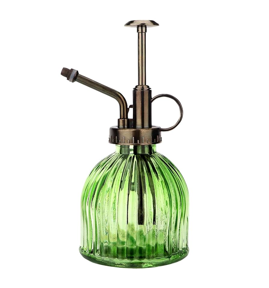 Camouflage Net Glass Watering Spray Bottle, 200ml Mister Vintage