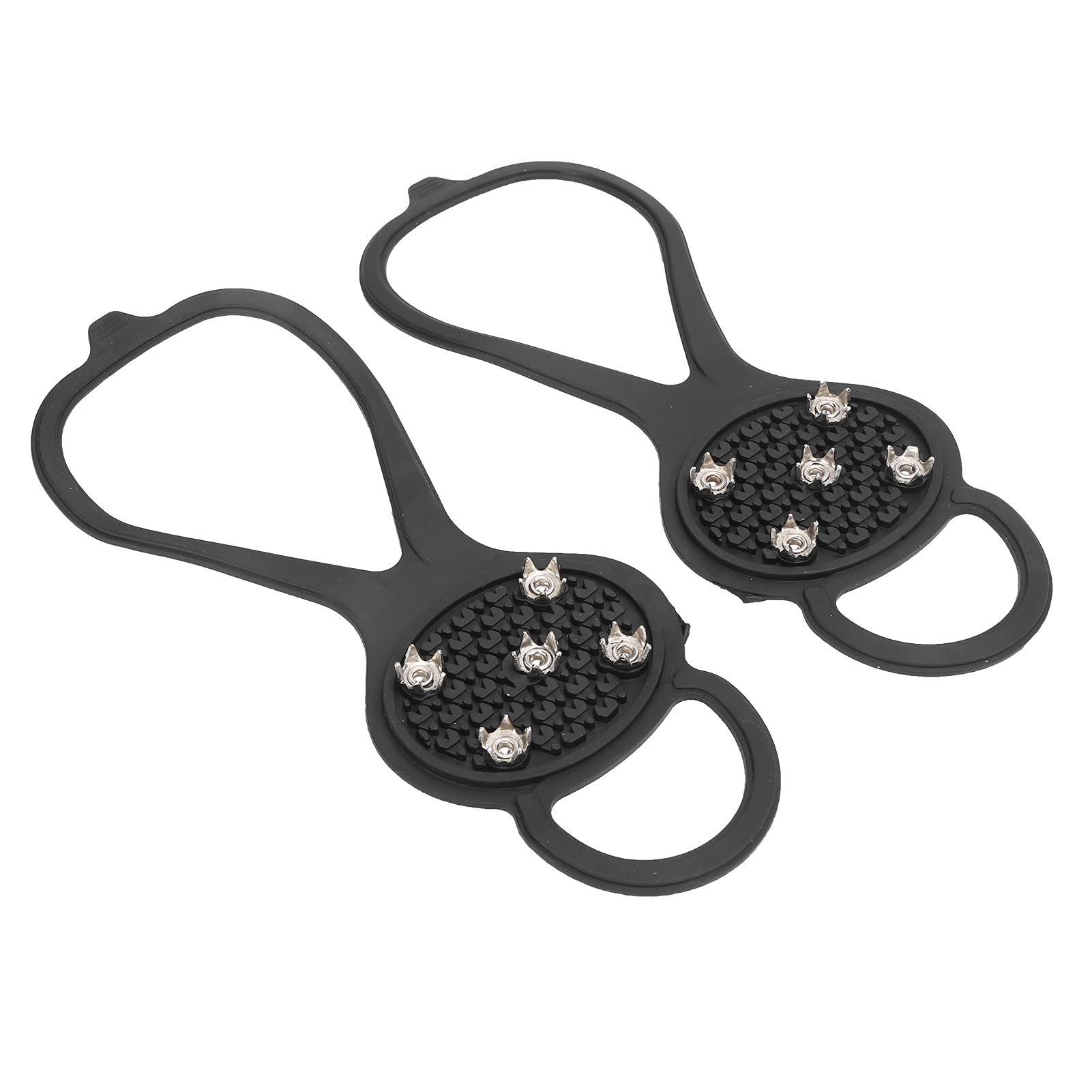 Snow Shoe Spikes, Silicone Universal Foldable 36-49 Shoe Size Porrtable 5 Teeth Crampons Lightweight for Skiing for Hiking-image-28