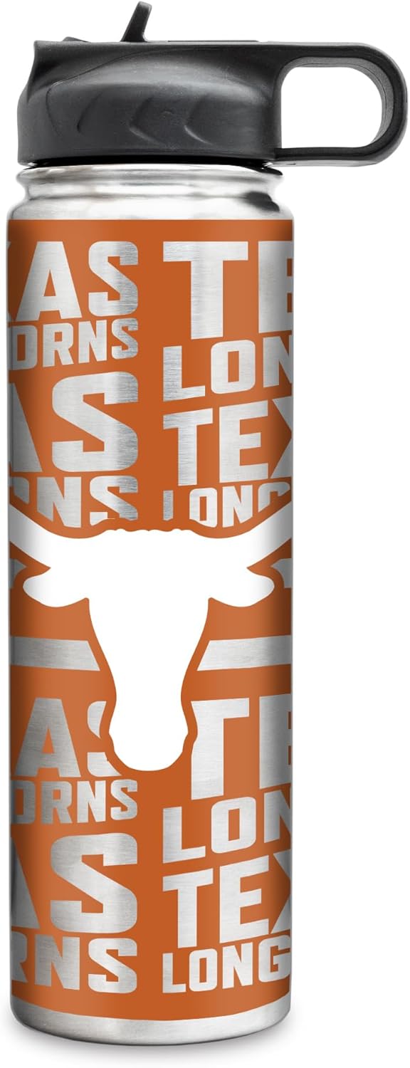 Rico Industries NCAA 22oz Stainless Steel Tumbler with Lid – Great For Coffee, Tea, Water or Cocktails