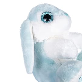 My OLi Bunny Stuffed Animal 8.5in Plush Rabbit with Floppy Ear Bedtime Friend Soft Toy Gifts for Girls Boys Kids, Blue