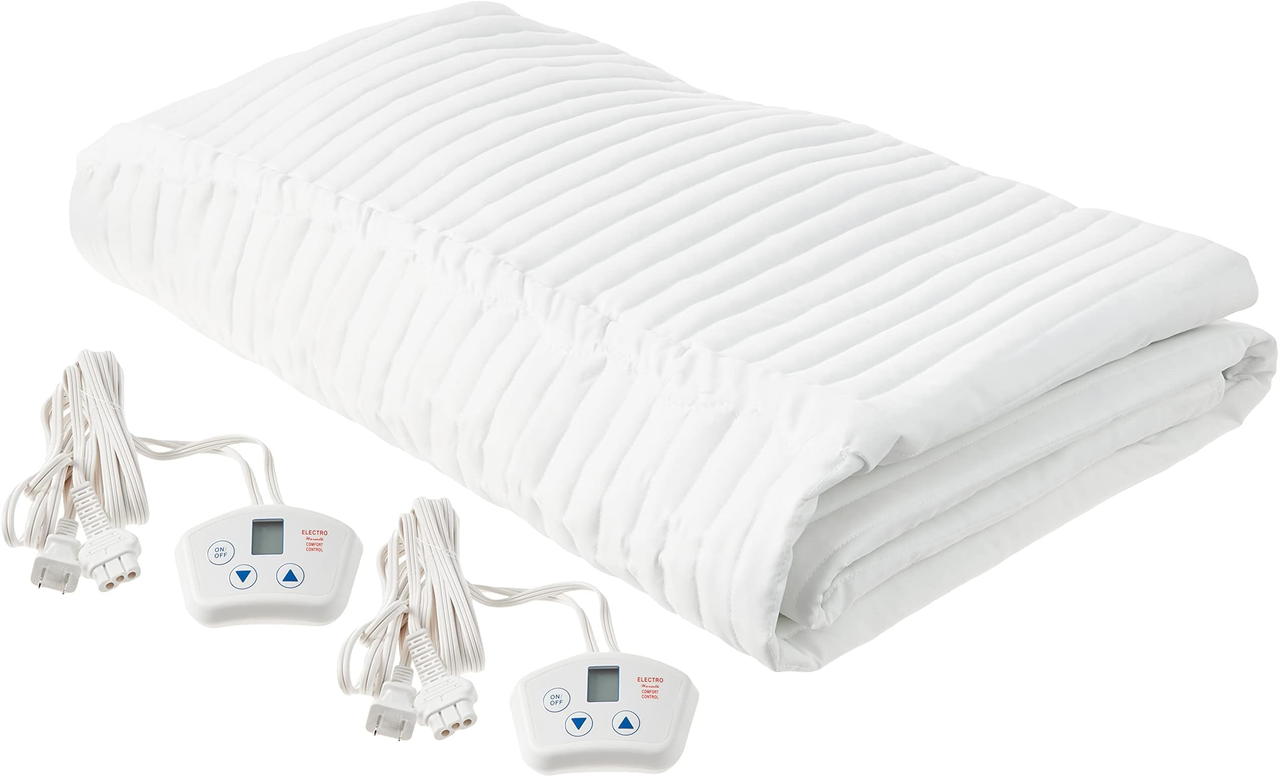 Electrowarmth M60Fld Queen Two Controls Heated Mattress Pad, 60-Inch by 80-Inch, White, Queen-Standard-Dual