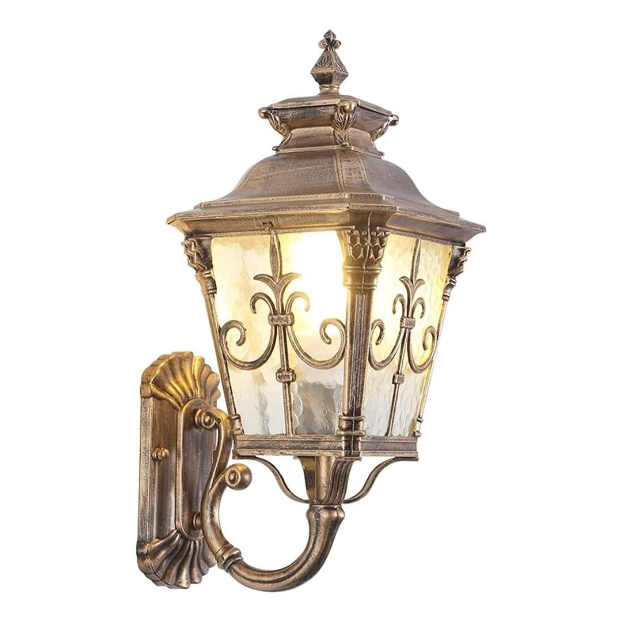 CVdrtyED Outdoor Wall Lights Waterproof Aluminum Outdoor Wall Sconce Outside Glass Porch Light Vintage Lamp for Doorway Patio Yard Durable Porch(Bronze,27 * 50cm)