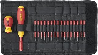 wiha 2831T18, slimVario Screwdriver and Bits Set, with Stubby in bag, VDE Insulated, (41231), 18 Pieces, SLOTTED - POZIDRIV - PHILIPS - SL/POZI - STAR - HEX, Black Case