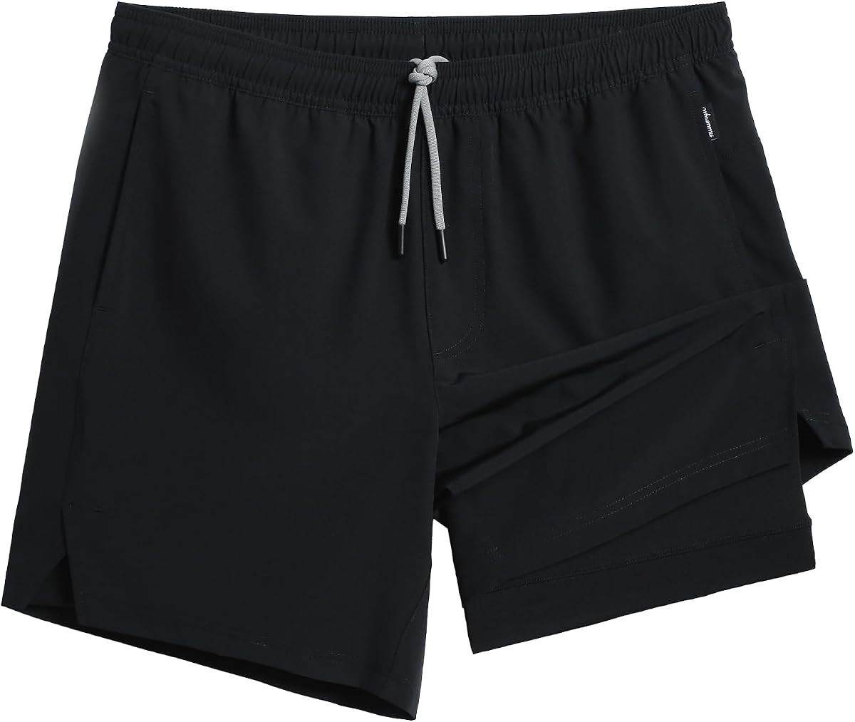 maamgic Pantalones cortos de gimnasio para hombres de 7 pulgadas de entrepierna con forro elástico 2 en 1 pantalones cortos de entrenamiento para hombres de secado rápido pantalones cortos deportivos para correr