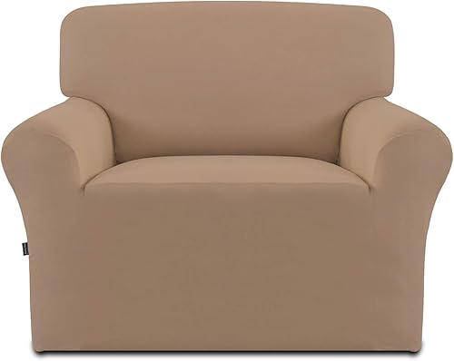 Easy-Going Funda elástica de forro polar para sofá de elastano, suave, antideslizante, protector de muebles lavable con espuma antideslizante y