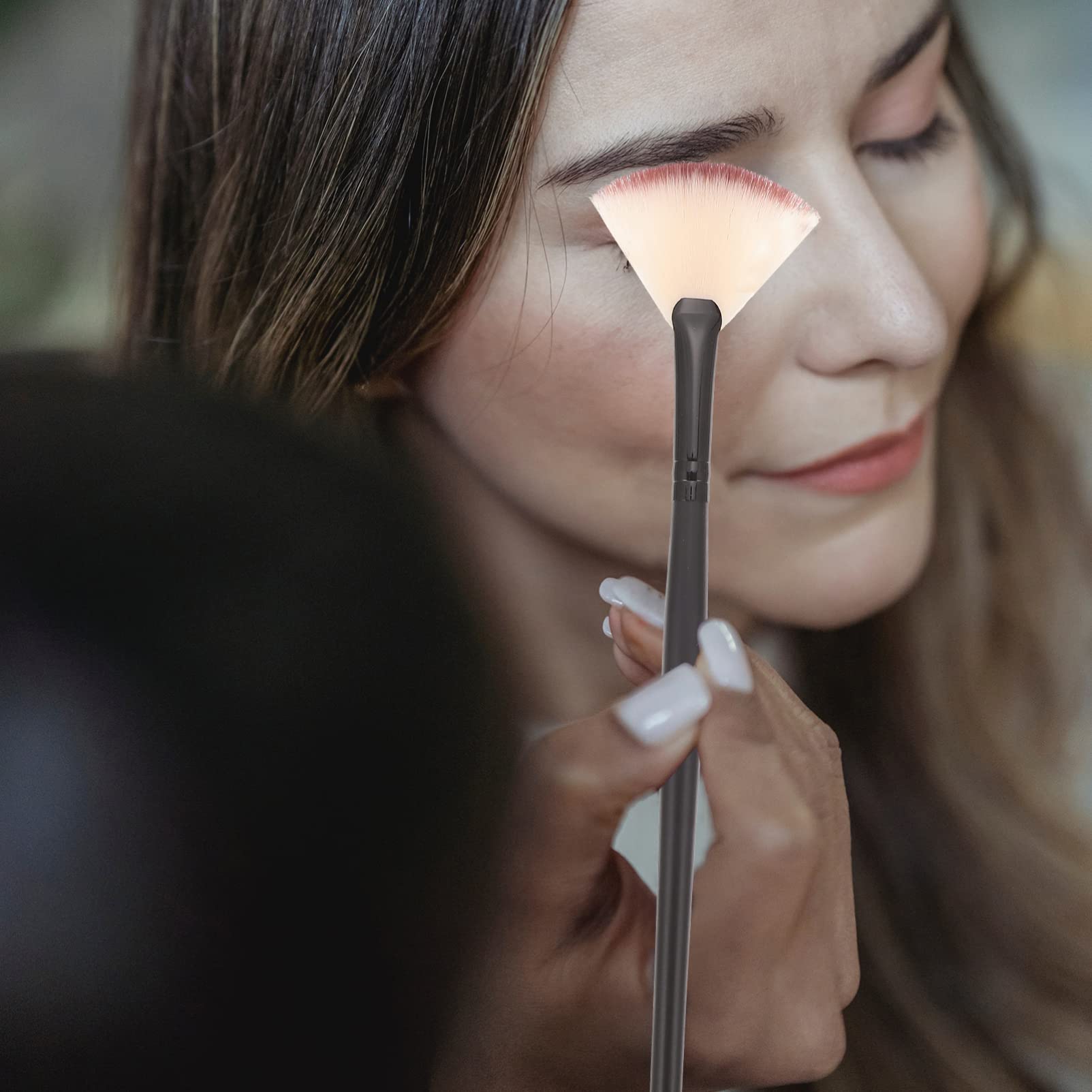 36 pinceles de maquillaje en forma de abanico, pincel de maquillaje, pincel de belleza en forma de abanico, aplicador para herramienta, cepillo para, cepillo de tratamiento de la