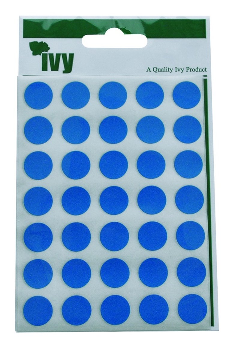 Ivy Blue 13Mm Self Adhesive Round Dot Spot Sticky Labels Circle Stickers (140 Stickers)