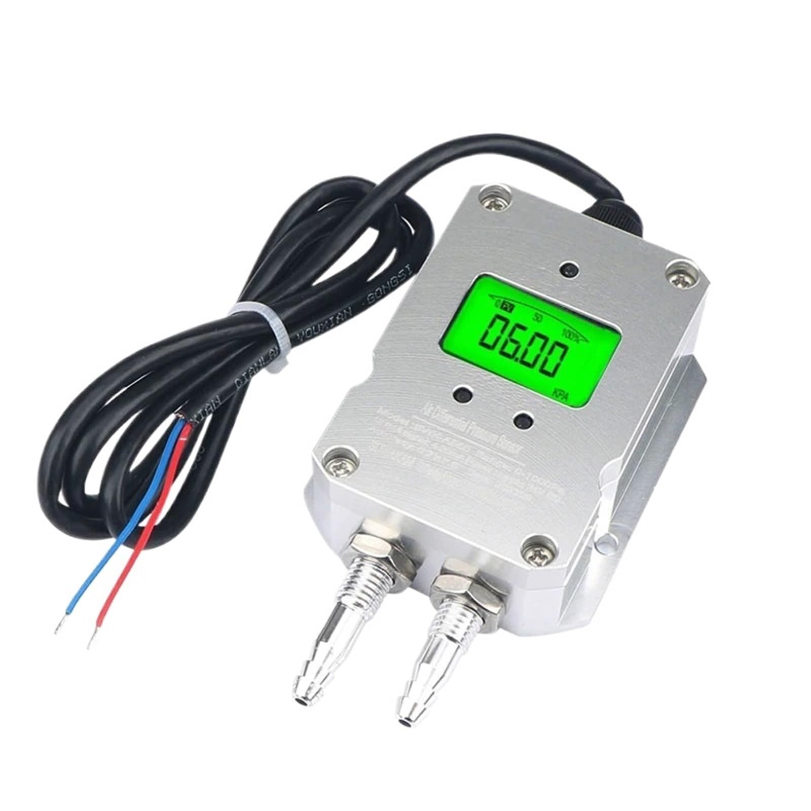 Transmisor digital de presión diferencial viento con sensor aire LCD 4-20 mA y gas Alta precisión(0-10KPa)