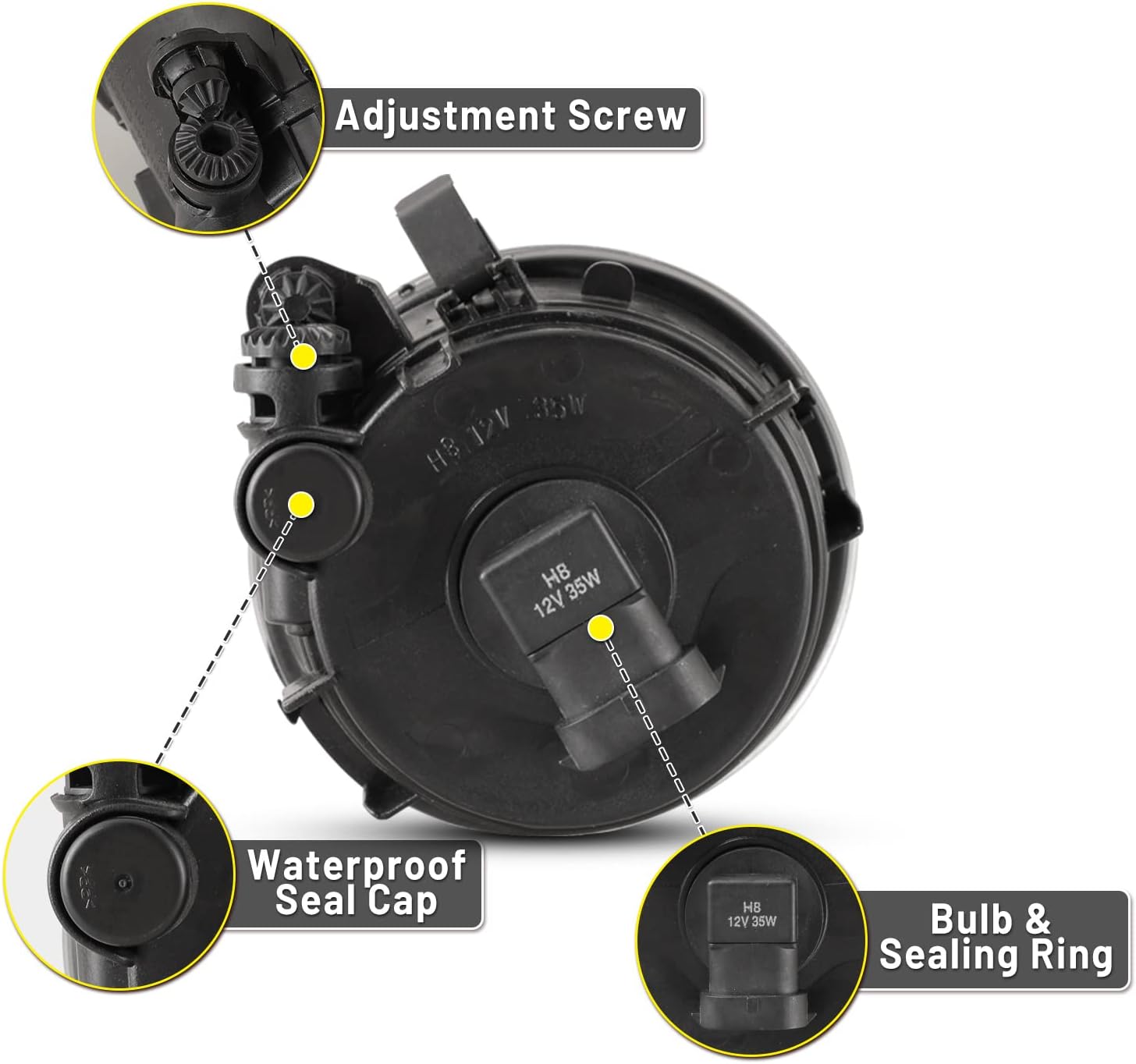 Fog Lights Lamps Assembly compatible for BMW 2015-2017 X4 2016-2018 X1 2011-2017 X3 Driver Passenger Replacement