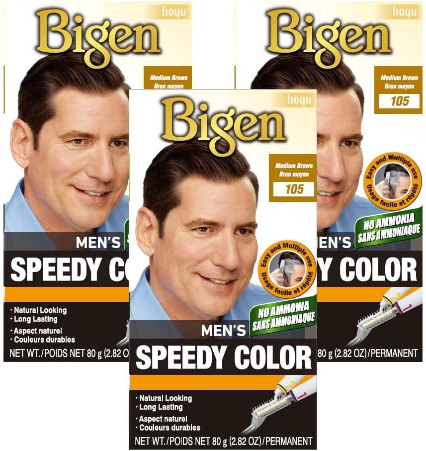 Bigen Men’s Speedy Color 105 Medium Brown - 3 Pack