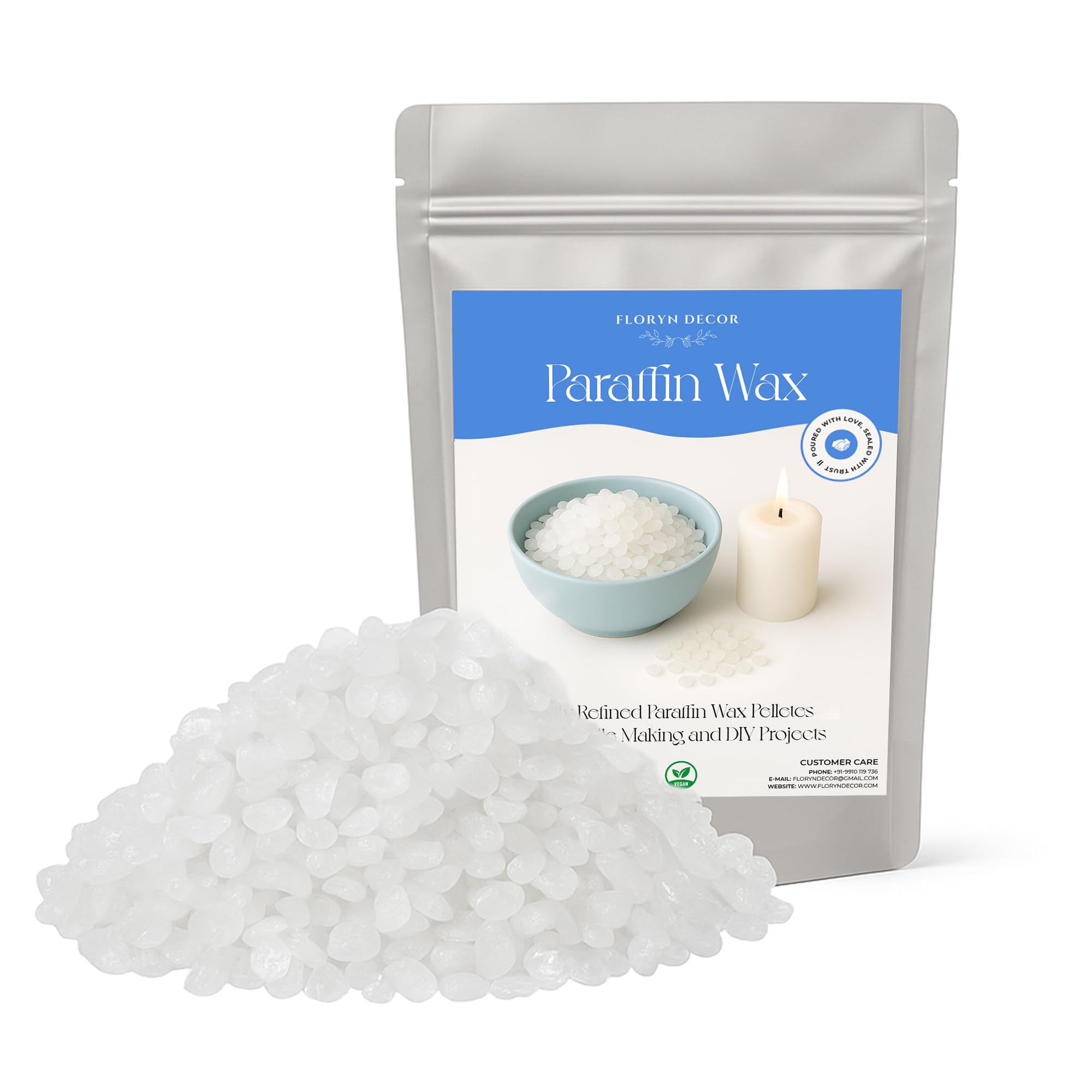 Floryn Decor® - Pure Paraffin Wax for Candle | Refined Paraffin Wax | Paraffin Wax for Candle Making | Candle Wax for Candle Making | Wax for Candle Making Wholesale (Pack of 1 Kg)-image-27