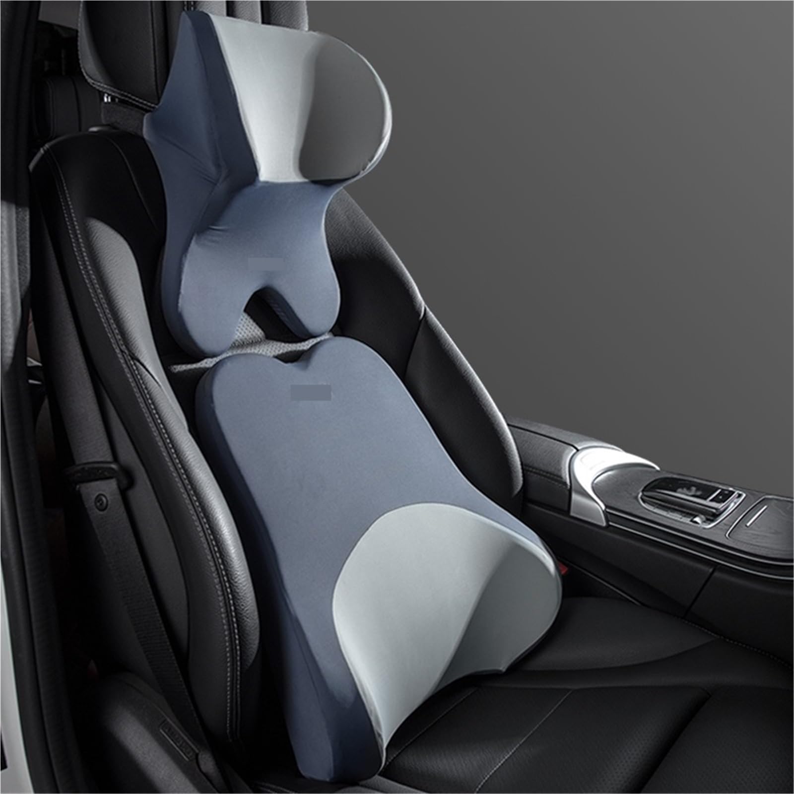 RYNVRNCOE Car Lumbar Support Headrest Neck Pillow Universal Soft Cushion Memory Foam Backrest Interior Accessories(Set 1D)