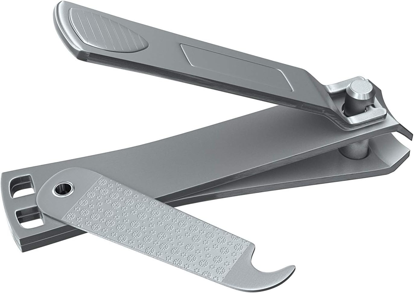 Nail Clipper - Swing Out Nail Cleaner / File - Popular Gifts for Men and Women - Sharpest Stainless Steel Clipper - Wide Easy Press Lever - Best Large Nail Cutter