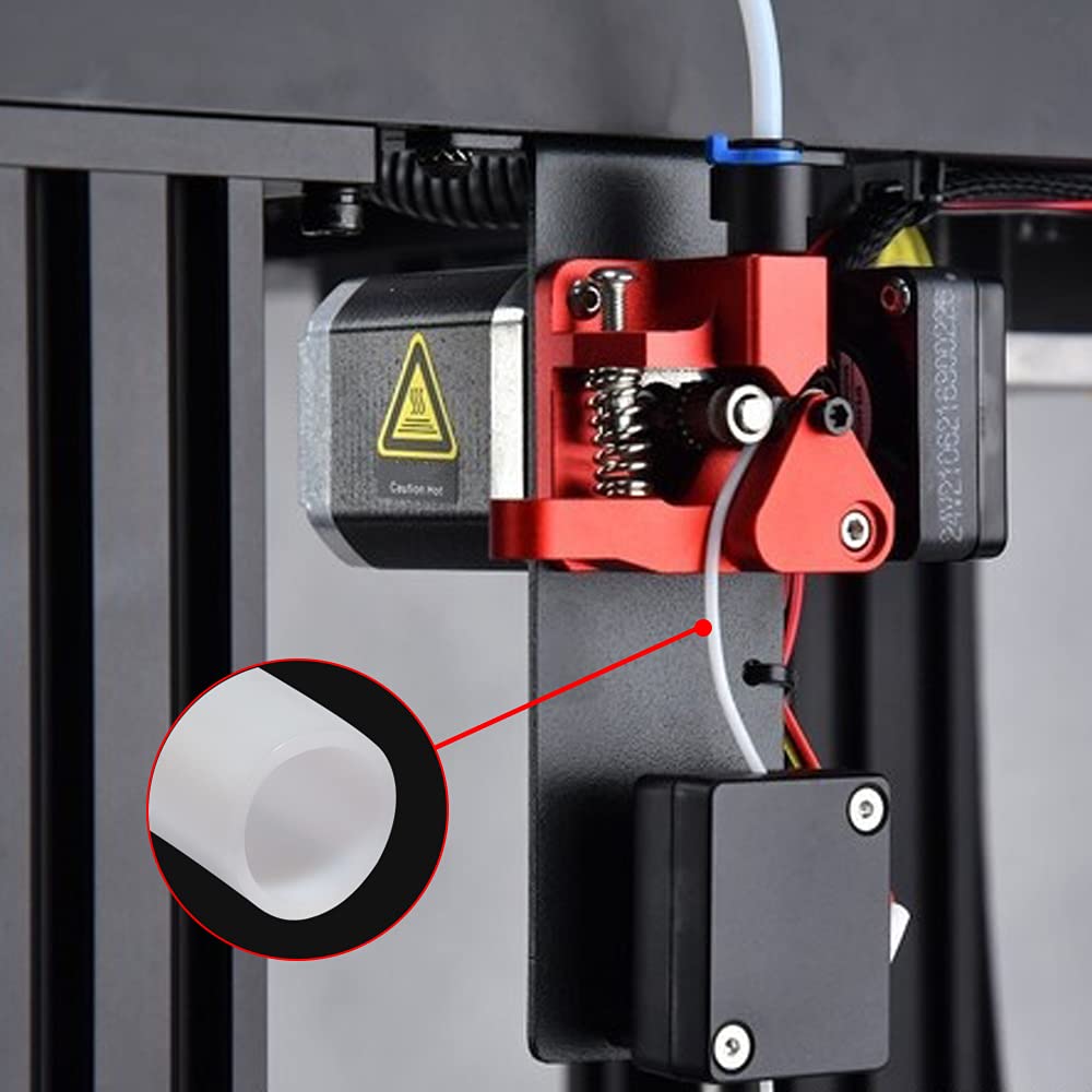 Feelers Tubo de teflón PTFE, tubo de teflón de 4 mm de diámetro interior x 6 mm de diámetro exterior para filamento de 3 mm para impresora 3D Bowden, 3 metros