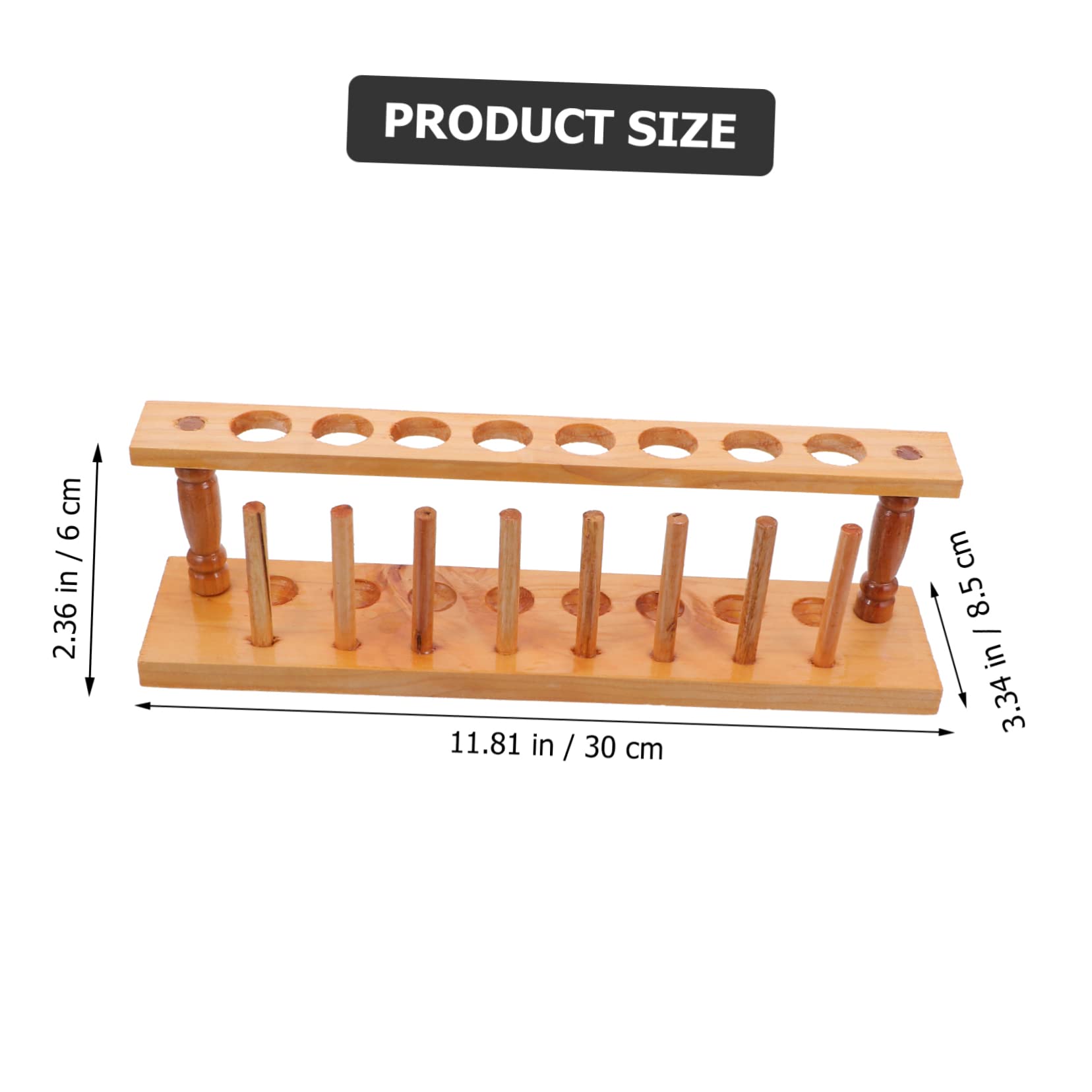 Gatuida 2 Pz Portaprovette Supporto Per Provette Laboratorio Supporto Per Provette Da Laboratorio Scaffali Di Stoccaggio in Legno Rack Per Provette Centrifuga Di Legno Mensola Bicchiere
