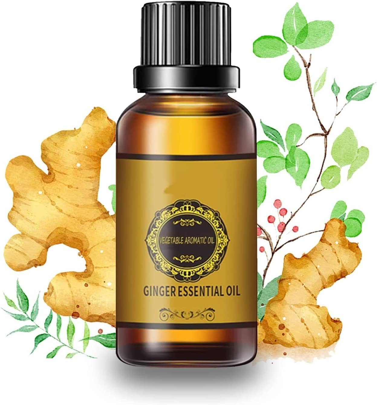Exomoon Belly Drainage Ginger Oil, Lymphatic Drainage Ginger Oil For Slimming Weight Loss Fat Burner Belly Drainage, pack of 1, 30ml