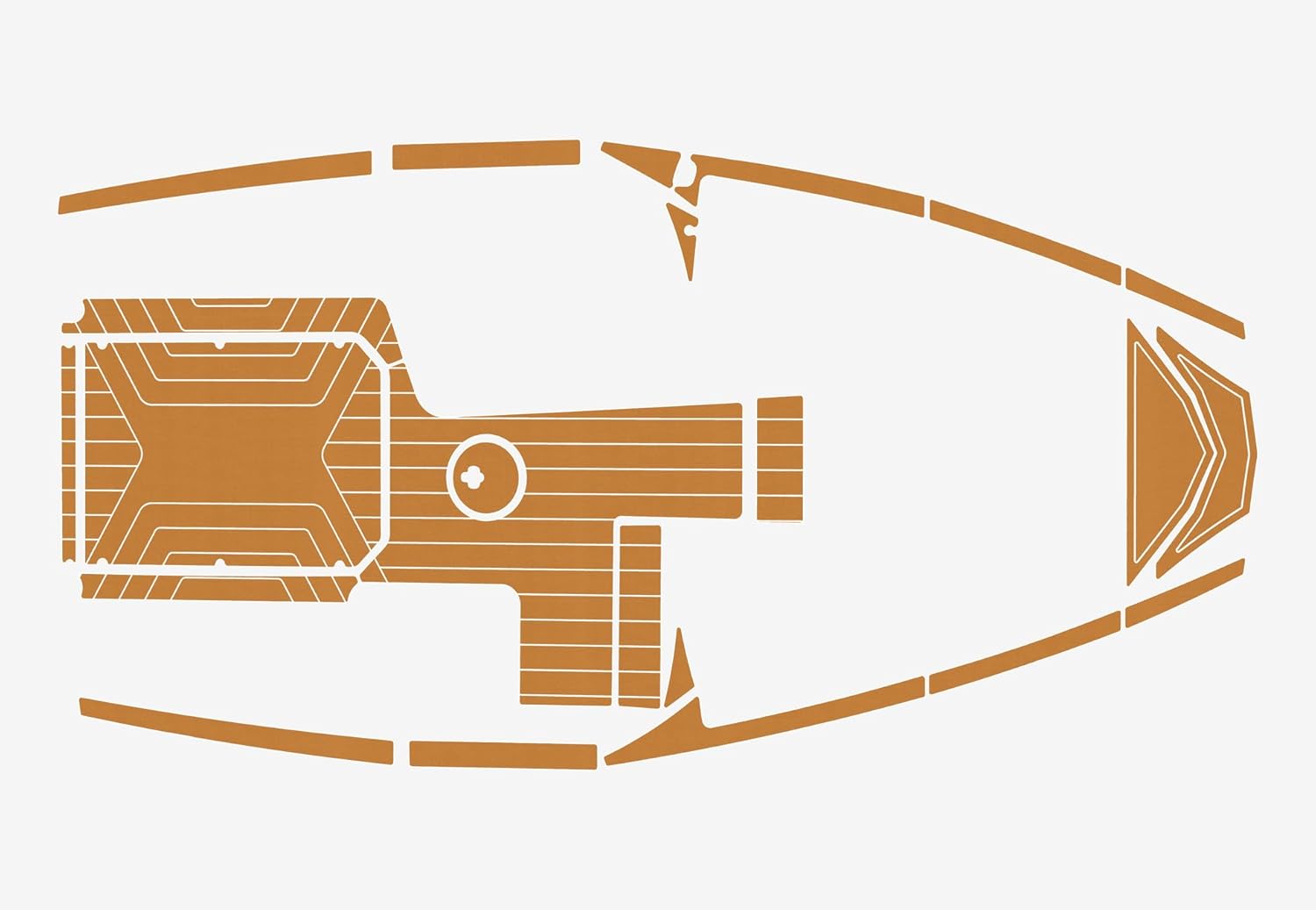 Marine Flooring mat for 2018-2021 Malibu 21 MLX Cockpit Sundeck Swim Platform Boat- 6mm EVA Faux Teak Decking Floor Seadek Non-Slip Marine Deck Mat Kit