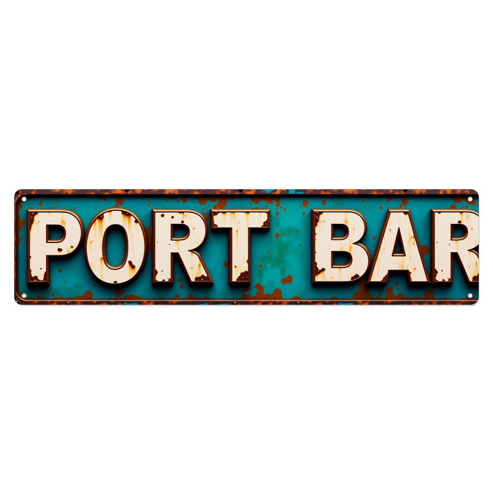 Rusty Metal Sign Text Pattern Tin Sign Vintage Metal Poster Retro Bar, Home, Man Cave, Kitchen, Laundry Room Wall Art Decor Gift 4x16 Inch